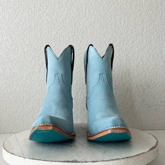 Sky Blue Ankle Boots - Picture 5 of 11